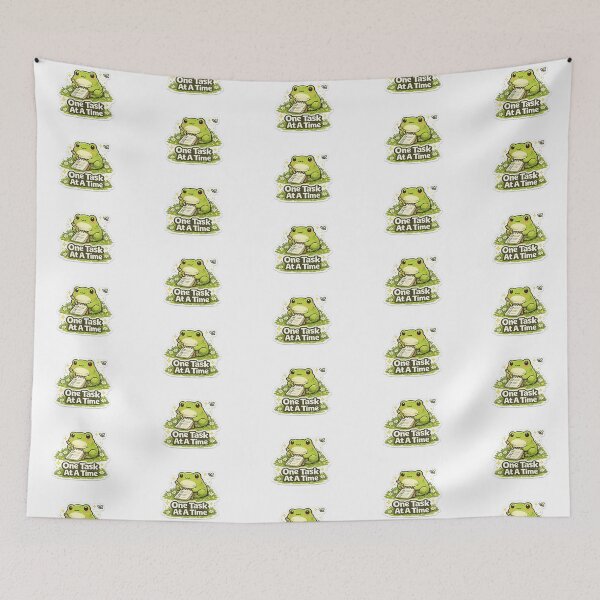 Item preview, One Task At A Time Frog Sticker | Cute Productivity Frog Motivation designed and sold by GenZStickerHub1.