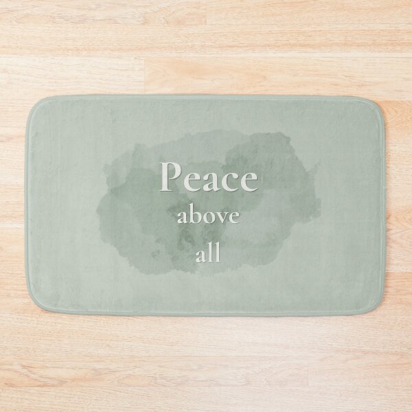 Item preview, Peace Above All – Minimalist Green Watercolor Affirmation Design designed and sold by CosmicQuietLab.