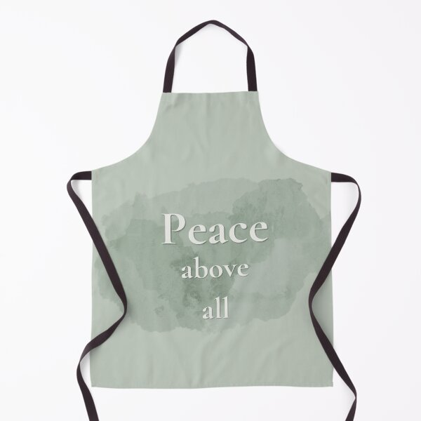 Item preview, Peace Above All – Minimalist Green Watercolor Affirmation Design designed and sold by CosmicQuietLab.