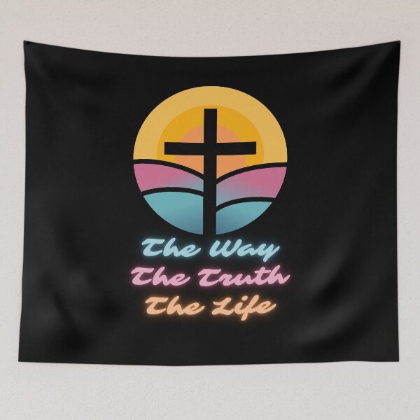 Item preview, The Way The Truth The Life Christian Cross Sunset Gift for Christians designed and sold by Kuzmier.