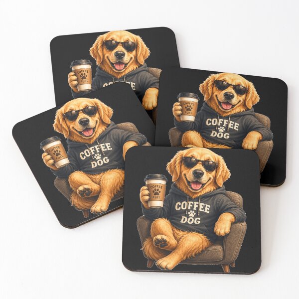 Item preview, Coffee Dog – Cute Golden Retriever Coffee Lover Gift for Dog Owners designed and sold by Wild Horizon Studio.
