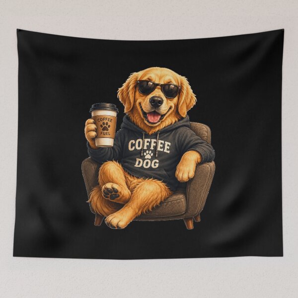 Item preview, Coffee Dog – Cute Golden Retriever Coffee Lover Gift for Dog Owners designed and sold by Wild Horizon Studio.