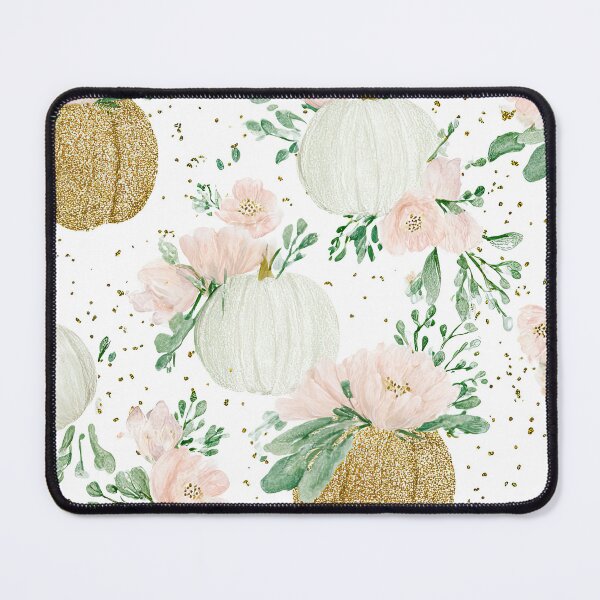 Item preview, Mint Green Pumpkin And Blue Floral Glam Pattern designed and sold by igraphixart.