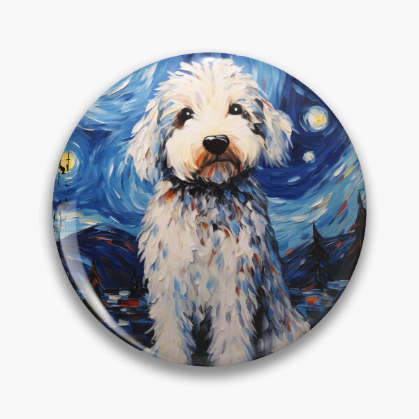 Item preview, Funny Sheepadoodle Starry Night Illustration Mom Dad Kids designed and sold by rafaeltto.