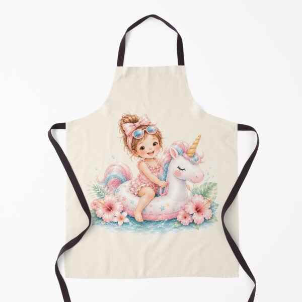 Item preview, Cute Summer Unicorn Float Girl | Kawaii Pool Party Illustration designed and sold by looplandger.