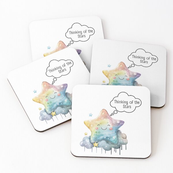 Item preview, Thinking of the Stars – Cosmic Aesthetic Illustrati designed and sold by EVESTUDIOART.