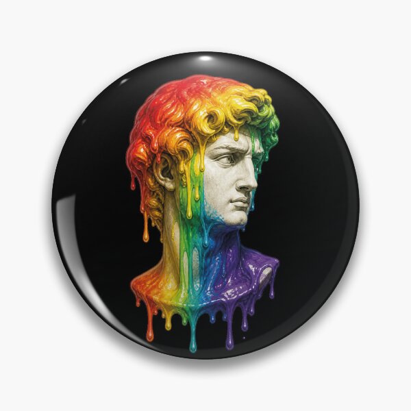 Item preview, Pride | Rainbow David Statue – Classical Melt Art designed and sold by Charco.Store – Bold Expressive Graphics & Alt Streetwear Art.