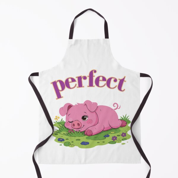 Item preview, Cute Winking Pink Piglet Perfect Meadow Illustration designed and sold by Inka Moon Design.