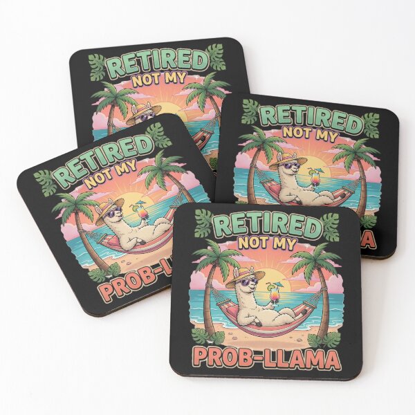 Item preview, Retired Not My Prob Llama Funny Beach Design designed and sold by TshirtsOnline-.