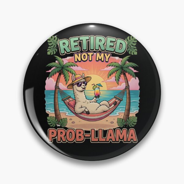 Item preview, Retired Not My Prob Llama Funny Beach Design designed and sold by TshirtsOnline-.