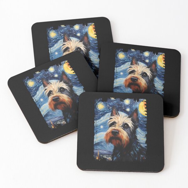 Item preview, Funny Scottish Terrier Starry Night Illustration Mom Dad Kids designed and sold by rafaeltto.
