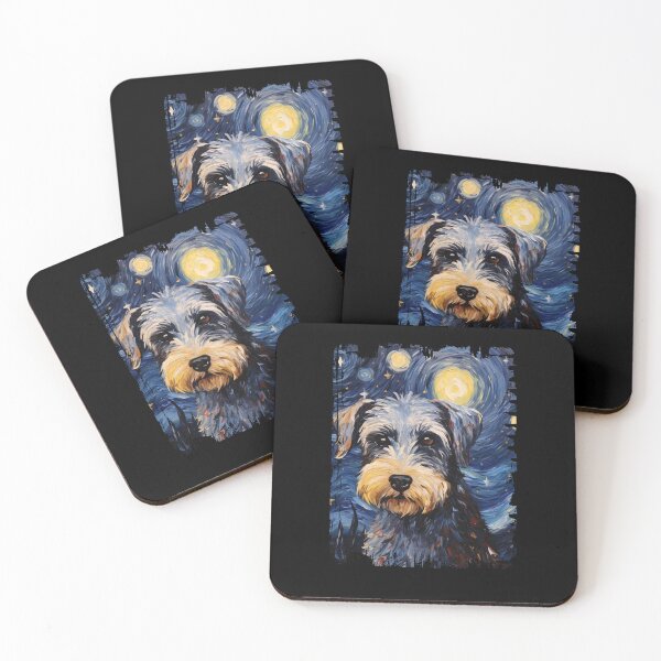 Item preview, Funny Schnoodle Starry Night Illustration Mom Dad Kids designed and sold by rafaeltto.