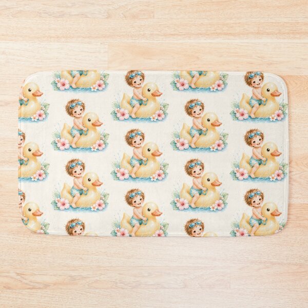 Item preview, Cute Summer Duck Float Boy | Kawaii Pool Party Vacation Illustration designed and sold by looplandger.