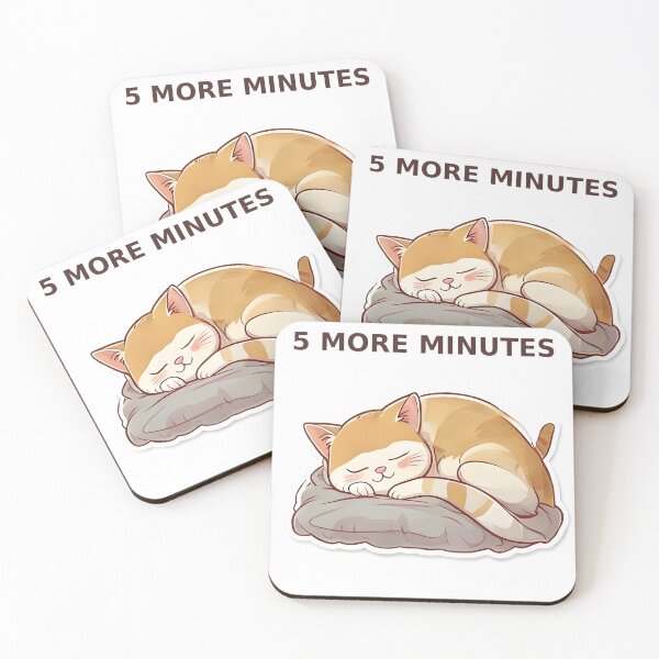 Item preview, 5 More Minutes Sleepy Cat designed and sold by rostomaxa.