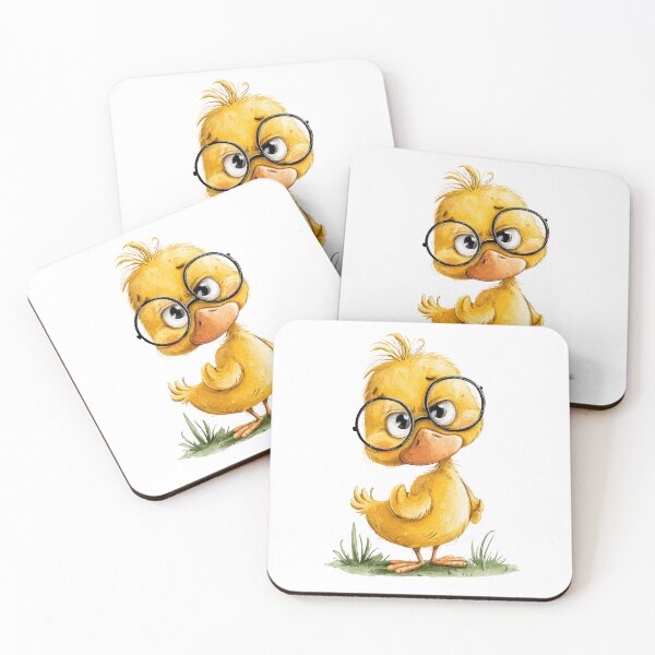 Item preview, Cute Nerdy Duck With Glasses Funny Watercolor Duck Sticker designed and sold by VikArt7.