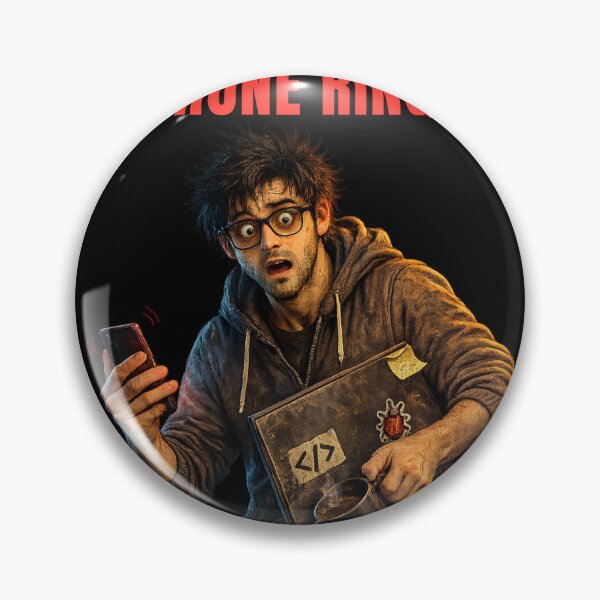 Item preview, Phone Rings, Heart Stops - Funny On-Call Developer Shirt designed and sold by BuggedThreads.