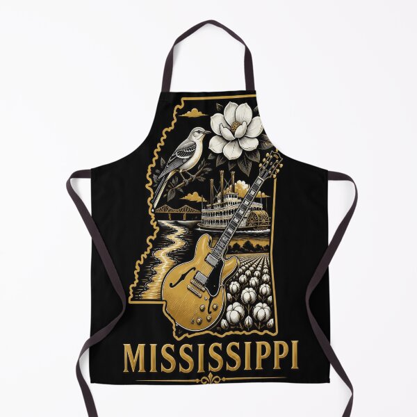 Item preview, Mississippi Shirt Gold Black State Pride Design designed and sold by SunnyDesign82.