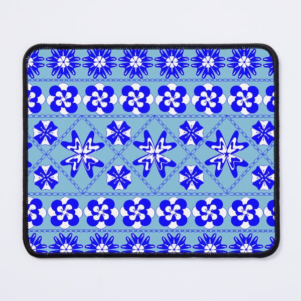 Item preview, Blue Floral Harmony Seamless Folk Art Pattern designed and sold by Ei-Ei.
