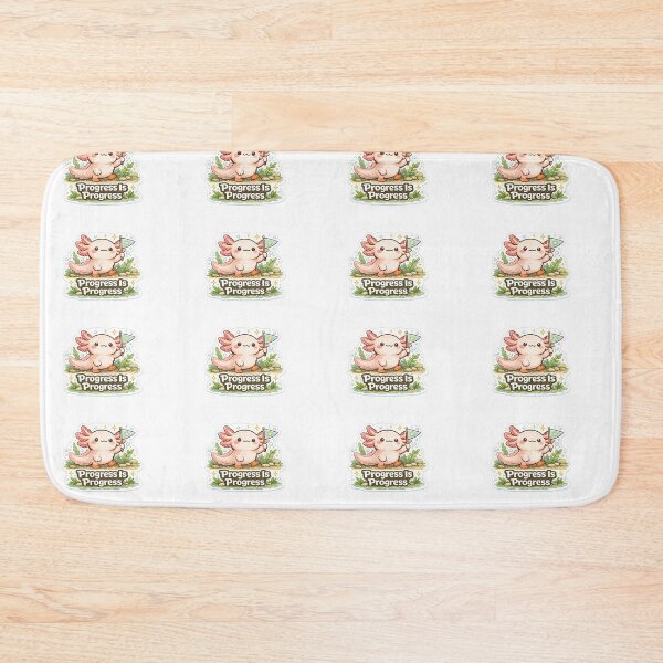 Item preview, Progress Is Progress Axolotl Sticker | Cute Motivation & Self Growth designed and sold by GenZStickerHub1.