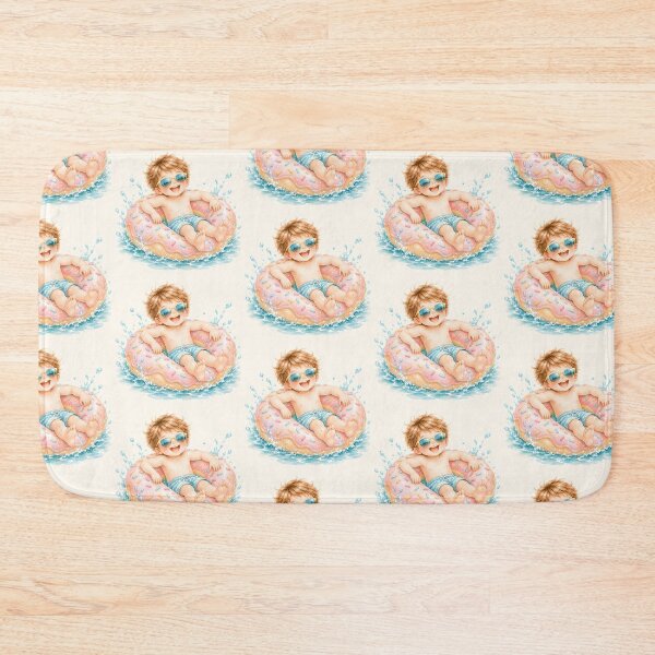 Item preview, Cool Summer Donut Float Boy | Cute Pool Party Vacation Illustration designed and sold by looplandger.
