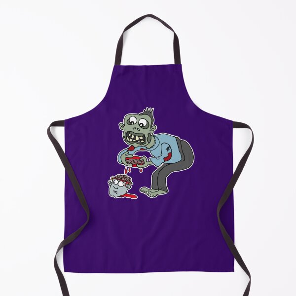 Item preview, Funny Zombie Squeezing Brains Cartoon | Halloween Office Meme designed and sold by MyxaART.