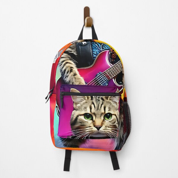 Item preview, Cool Rocker Tabby Cat Playing Electric Guitar designed and sold by ToxicInkArt.