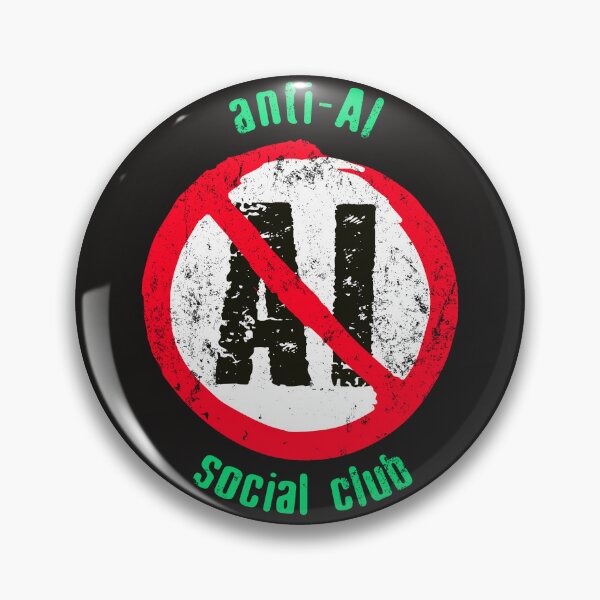 Item preview, No AI Symbol - Anti AI Social Club designed and sold by Frank J. Art.
