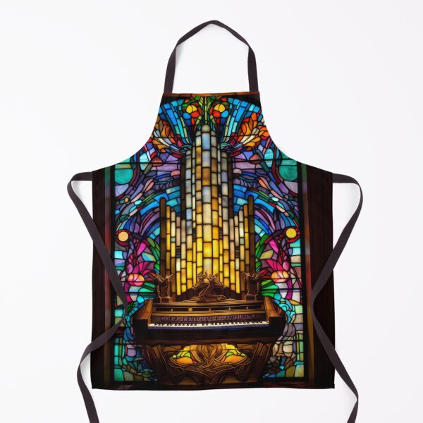 Item preview, Gothic Fantasy Church Pipe Organ Stained Glass Art designed and sold by pinkal.