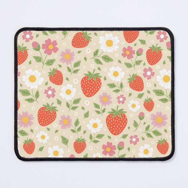 Item preview, Strawberry summer fruit daisy flowers designed and sold by Nicola-Rowe.