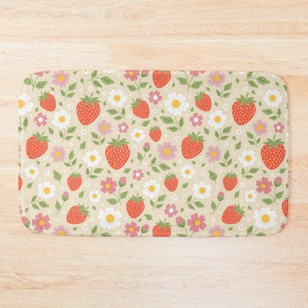 Item preview, Strawberry summer fruit daisy flowers designed and sold by Nicola-Rowe.