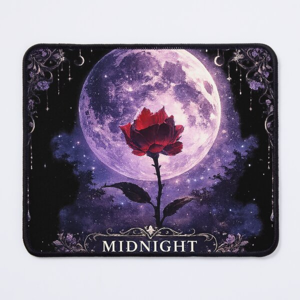 Item preview, Midnight Bloom – Red rose in a full moon goth design designed and sold by thirtyonestars.