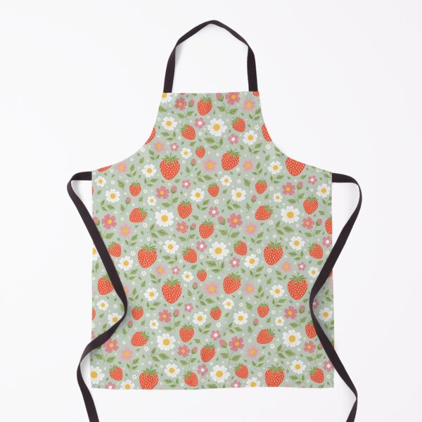 Item preview, Strawberry summer garden fruit daisy flowers designed and sold by Nicola-Rowe.