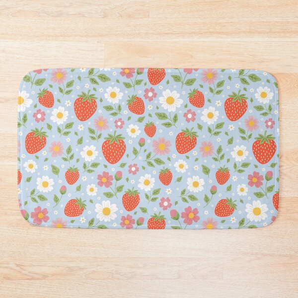 Item preview, Strawberry summer garden fruit daisy flowers designed and sold by Nicola-Rowe.
