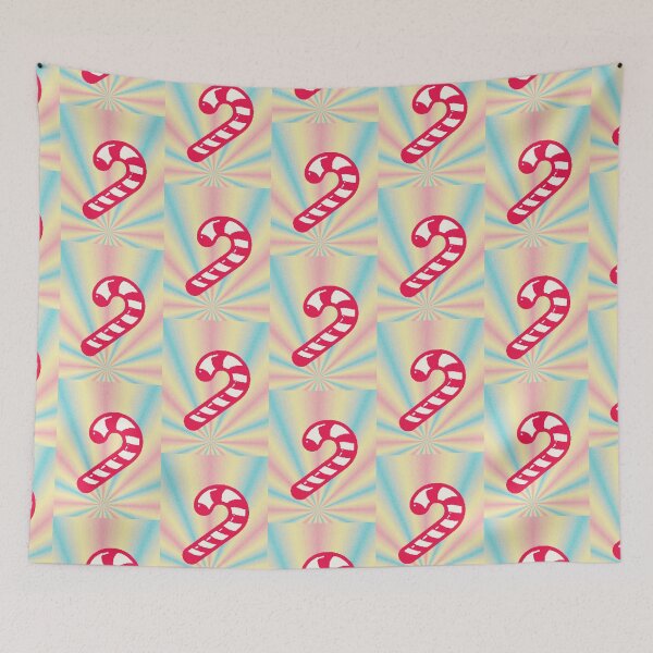 Item preview, Kawaii Candy Cane Pastel Lightning Bolts Christmas Retro designed and sold by AstronautMerch.