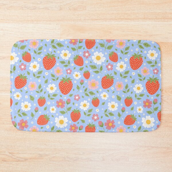 Item preview, Strawberry summer garden fruit daisy flowers designed and sold by Nicola-Rowe.