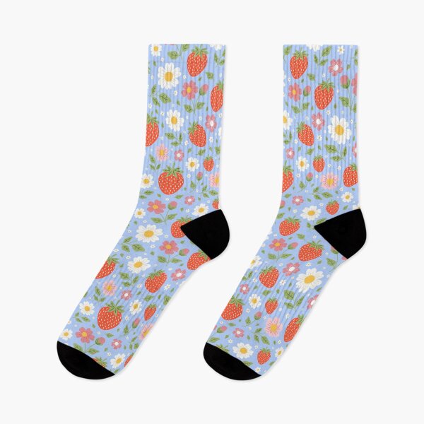 Item preview, Strawberry summer garden fruit daisy flowers designed and sold by Nicola-Rowe.