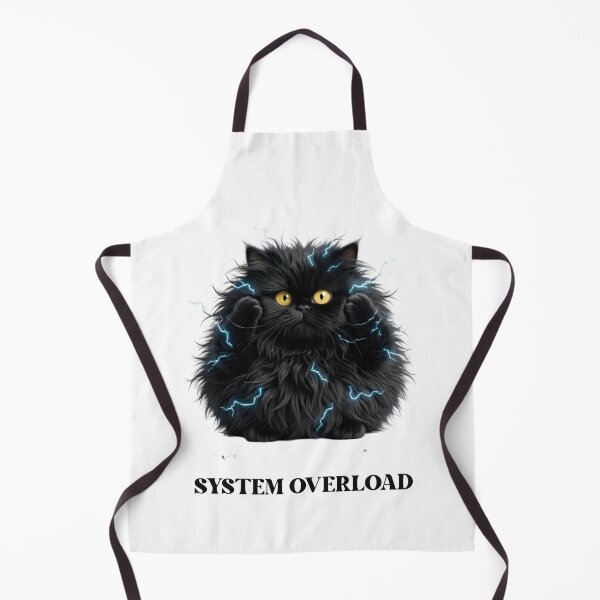 Item preview, Funny Cat Gift System Overload Black Cat Humor Developer Shirt designed and sold by Dev Mode.