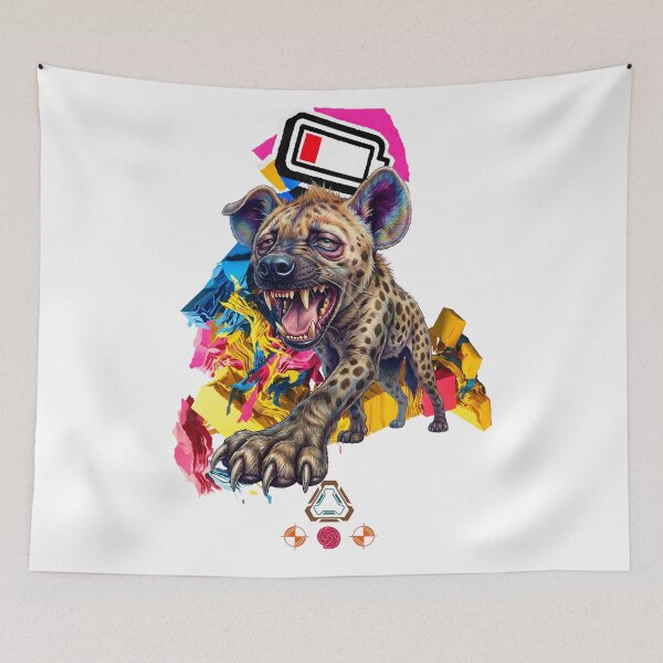 Item preview, Tired Hyena – Low Battery Energy   designed and sold by m-yoga-store.