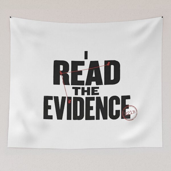 Item preview, I Read The Evidence 221B Sherlock Holmes Investigation Board Art designed and sold by Fenay Designs.