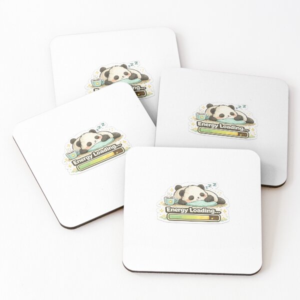 Item preview, Energy Loading Panda Sticker | Cute Tired Panda Productivity Meme designed and sold by GenZStickerHub1.