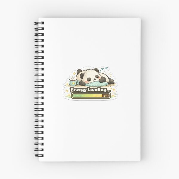 Item preview, Energy Loading Panda Sticker | Cute Tired Panda Productivity Meme designed and sold by GenZStickerHub1.