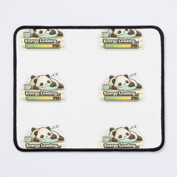 Item preview, Energy Loading Panda Sticker | Cute Tired Panda Productivity Meme designed and sold by GenZStickerHub1.