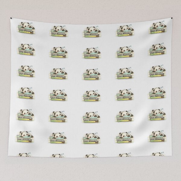 Item preview, Energy Loading Panda Sticker | Cute Tired Panda Productivity Meme designed and sold by GenZStickerHub1.
