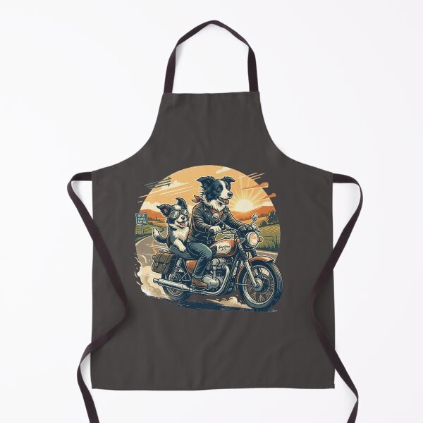 Item preview, Border Collie Motorcycle Rider – Born to be Wild Dog Tee designed and sold by 88 Design.