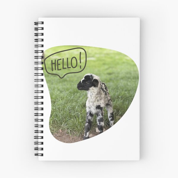 Item preview, Cute Lamb Saying Hello | Funny Black and White Baby Sheep designed and sold by SimplyContry.