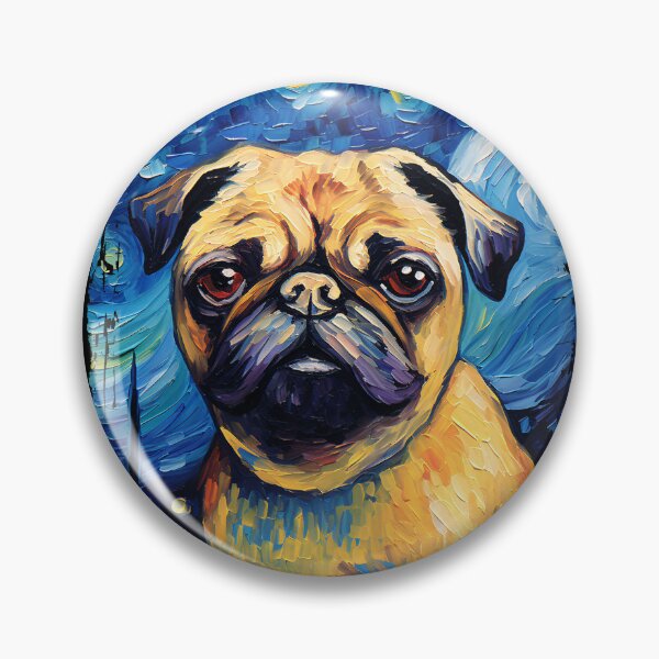 Item preview, Funny Pug Starry Night Illustration Mom Dad Kids designed and sold by rafaeltto.