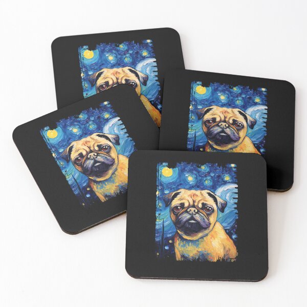 Item preview, Funny Pug Starry Night Illustration Mom Dad Kids designed and sold by rafaeltto.