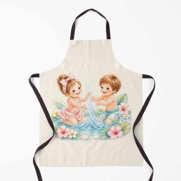 Item preview, Cute Summer Splash Friends | Kawaii Kids Water Play Illustration designed and sold by looplandger.