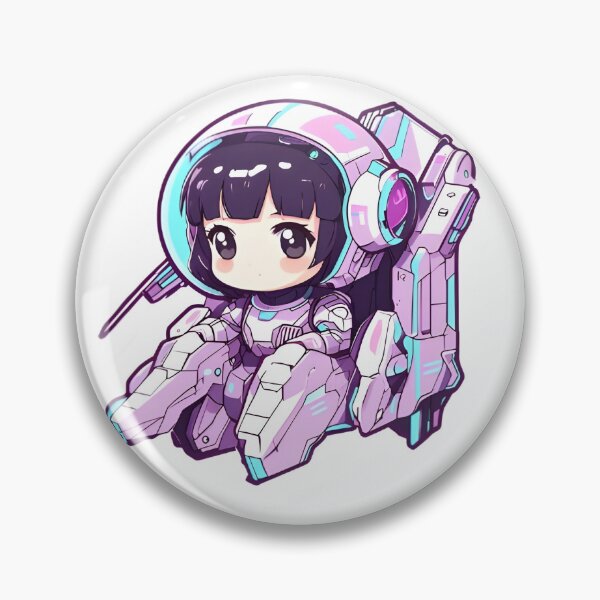 Item preview, Retro 90s Anime Mecha Girl Pilot designed and sold by 77Clover.