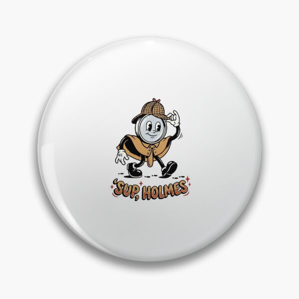 Item preview, Sup Holmes Funny Sherlock Holmes Retro Cartoon Magnifying Glass designed and sold by Fenay Designs.